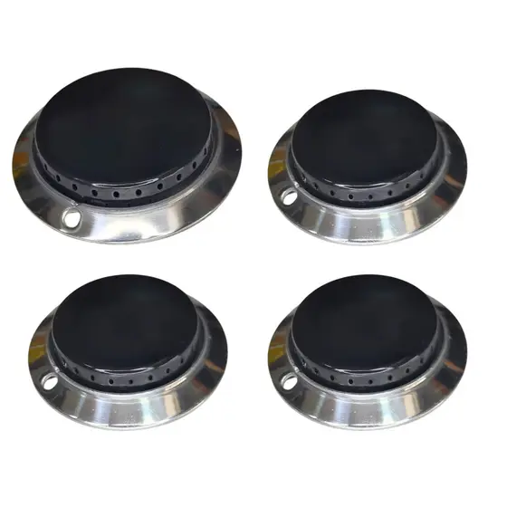 Kit 4 Bocas P/ Fogao Eletrolux Chef 52sm 52sg Tampas + Bacia