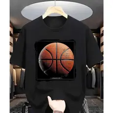 Camiseta Básica Unissex Streetwear Camisa T-Shirt Slim Algodão Bola Basquete