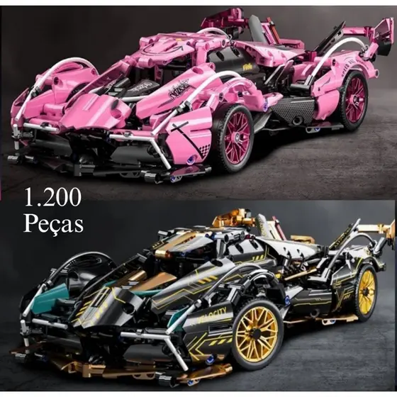 Carro Peças Blocos De Construção Montagem Modelos De Carros Esportivos Brinquedos Educativos