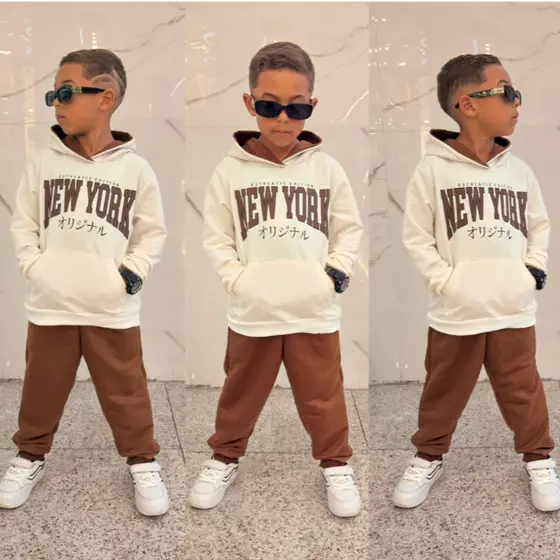 Conjunto infantil masculino Tamanhos 4 ao 12 Conjunto Infantil Menino Roupa de frio infantil casaco + Calça