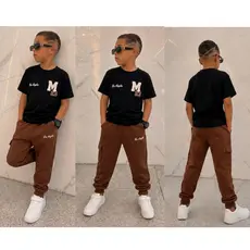 Roupa De Menino Conjunto  infantil Masculino Conjunto camisa + calça de Menino Tamanhos 2,4,6,8,10,12