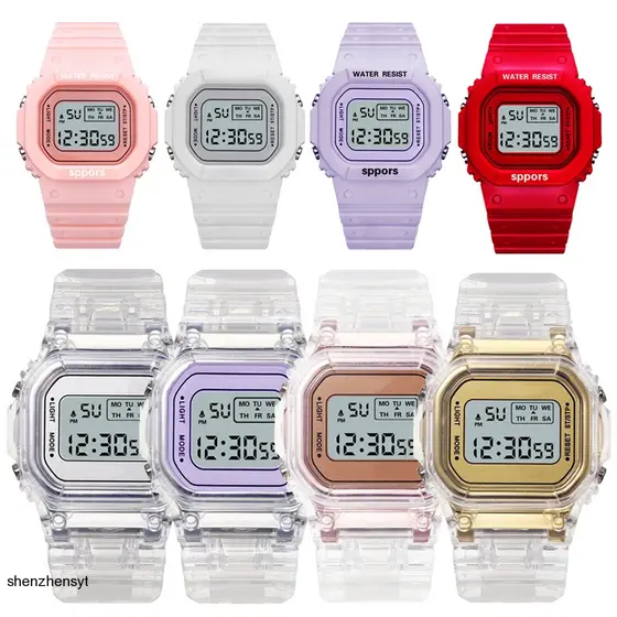 Relógios Eletrônicos Relógio digital unissex LED à prova d'água ParaMsculinos/Feminino puseiras watch Digital LED