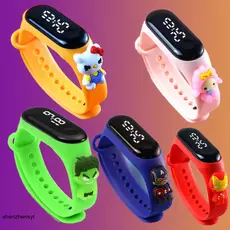 Relógio Infantil Dos Desenhos Animados Toque Forma De animal LED digital silicone Presente De Natal