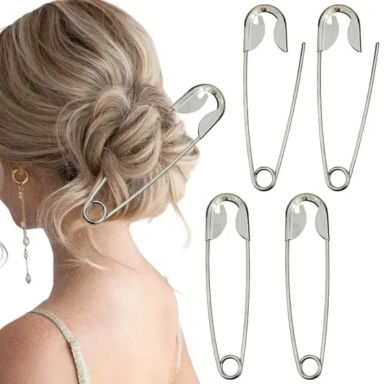 Pin Metal Grab Clip Tamanho Grande Único Clipe de Papel Oversized Acessórios para Cabelo