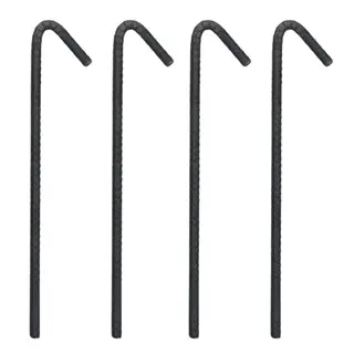 ESTACAS BARRACA CAMPING KIT 10 UNIDADES REFORÇADA 8MM - 30CM - SPAK PARA BARRACAS GAZEBOS BEACH TENIS 30