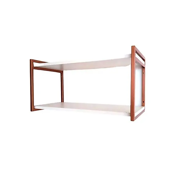 Prateleira Industrial 60x25cm MDF com Suporte Aço Carbono Parede Decoração Reforçada Moderna
