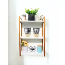 Prateleira Estilo Industrial 3 Andares Ferro e MDF Para Banheiro Quarto Sala Cozinha Parede
