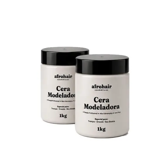Kit Ceras Modeladora Afrohair 1kg Tranças