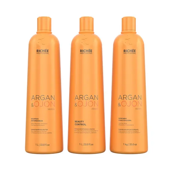 Richée Argan e Ojon Escova Defrizante Kit Profissional (3x1L)