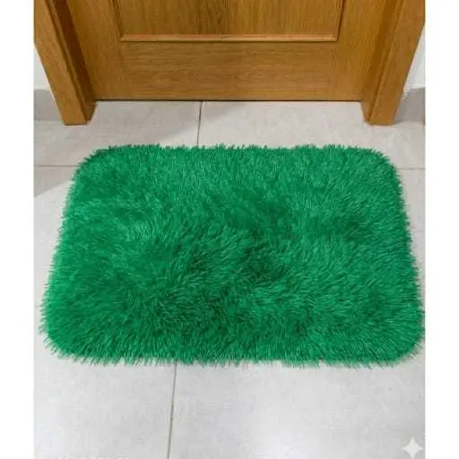 Tapete Peludo, Felpudo fofinho de porta Marrom Mesclado 60x40
