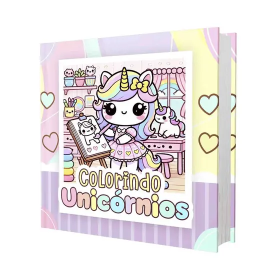 Livro Colorir Unicórnios Infantil