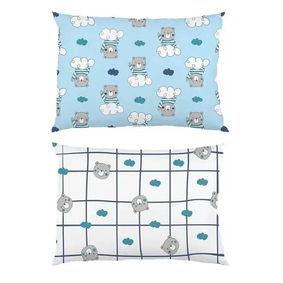Kit Fronha 2Pçs Baby Estampada Malha Menino Menina Bambi