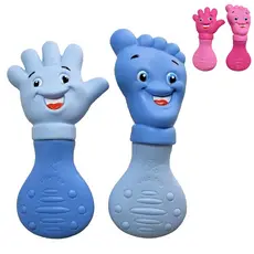 Mordedor Para Bebê Mãozinha e Pezinho Anti Stress da Gengiva Azul ou Rosa