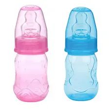 Mamadeira Bebê 70ML Tam.1 Silicone Aquarela Menino e Menina