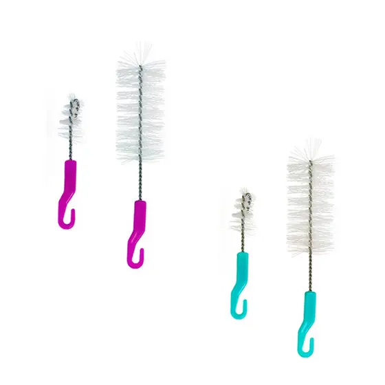 Kit Escova Para Lavar Mamadeira Bebê Limpeza Menino e Menina