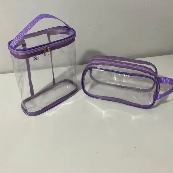 Kit necessaire Maquiagem e Porta Shampoo Praia Viagem