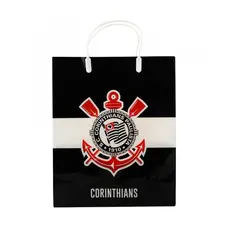 SACOLA CORINTHIANS PARA PRESENTE ORIGINAL DO CLUBE MEDIDAS 33x9x27cm