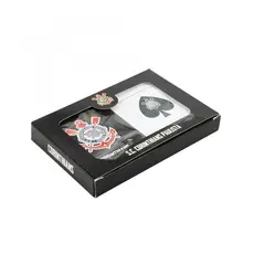 Baralho Corinthians Oficial Kit 2 Baralhos Plástico Timão