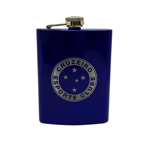 CANTIL CRUZEIRO RAPOSA MG ORIGINAL AÇO INOX DESTILADOS E BEBIDAS OFICIAL DO CLUBE 220ML