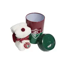 LATA COFRINHO FLUMINENSE COM TOALHA CACHORRINHO ORIGINAL DO CLUBE