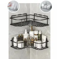 Prateleira de banheiro de Canto Porta Shampoo de Canto Organizador de Sabão Suporte de Canto Prateleira De Canto De Aço Inoxidável para Banheiro e Lavanderia Porta Sabonete Retangular Prateleira de banheiro Retangular Porta Shampoo Retangular