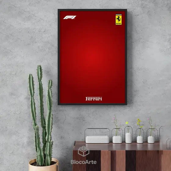 Pôster Expositor F1 Ferrari SF-24 LEGO 50x70cm Fosco | Com ou Sem Suporte