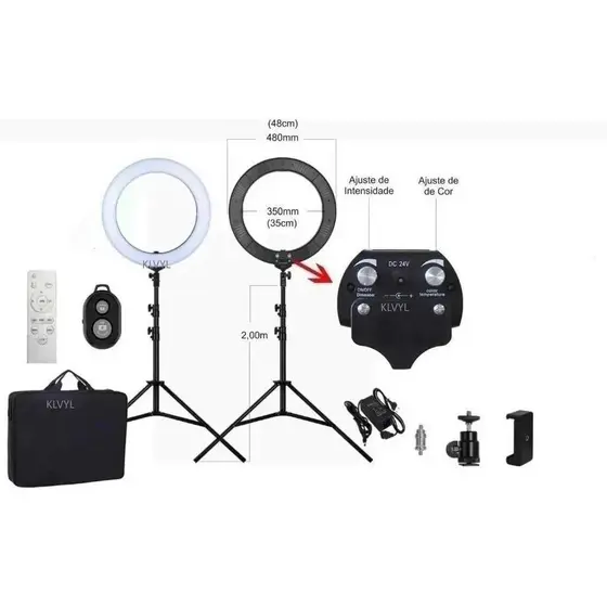 Ring Light Led Iluminador alto qualidade 18 poregadas +tripe E Controle original TOMATE