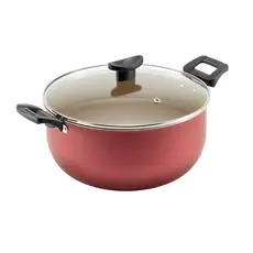 Panela Caçarola 16cm Teflon Premium com Tampa de Vidro Temperado – Alta Resistência e Antiaderente