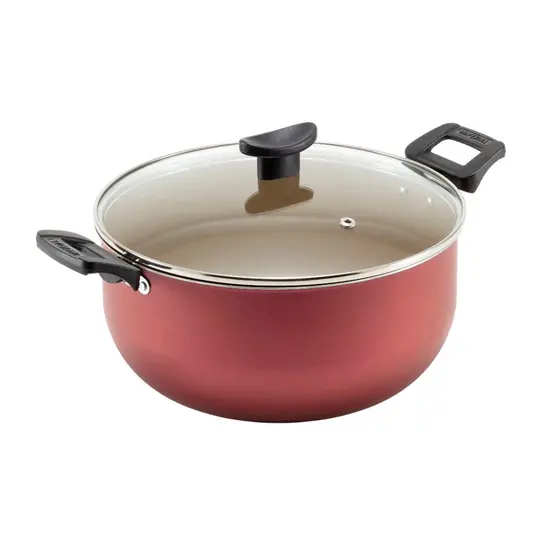 Panela Caçarola 22cm Teflon Premium com Tampa de Vidro Temperado – Alta Resistência e Antiaderente