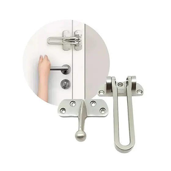Fecho De Porta Pega Ladrao Cromado Trifor Metal