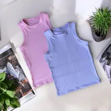 Kit 2 Regata Canelada Básica Premium Coloria Candy Color Verão Tendencia 2025