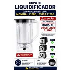 9301- Copo Compatível Mondial L1000/ Turbo Inox- L1200w PREMIUM/ L-1000 e Turbo inox L1100  -