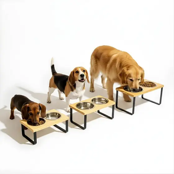 Comedouro Para Cachorro Elevado PMG Pé De Ferro Tigela De inox Profissional