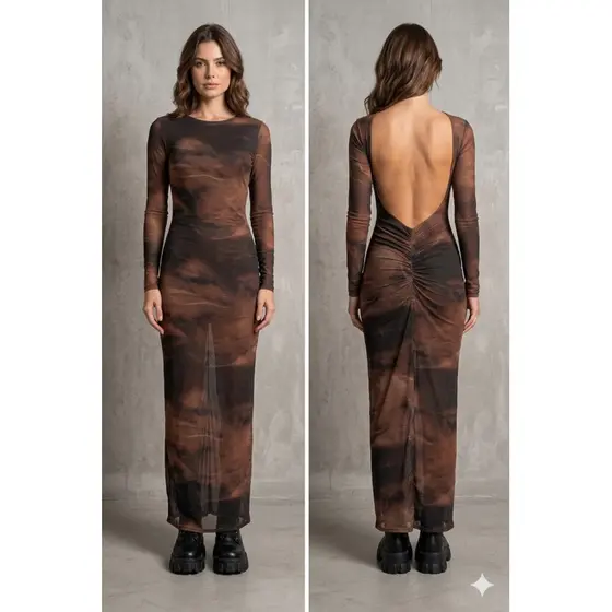 Vestido Feminino Longo Tule