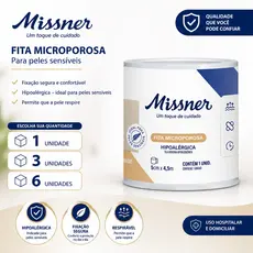 Fita Microporosa Bege 5cm X 4,5m Micropore Curativo Missner