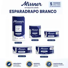 Esparadrapo Branco Impermeável Curativo Alta Fixação Hipoalergênico Missner