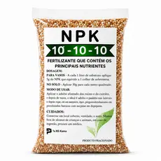 Adubo Fertilizante NPK 10-10-10 5kg Alta Nutrição para Flores , Hortas, Jardins, Vasos e Gramados