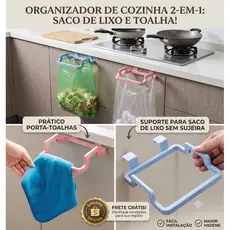 Suporte Para Sacos de Lixos Apoio em Gabinetes e Pias Snel Home