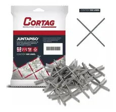 Espaçador Nivelador de Piso Juntapiso Com 100 Peças Tamanho: 4.0 Mm Cortag