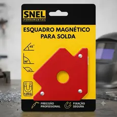 Esquadro Magnético para Solda 12kg para Soldador e Serralheiro Fixação Rápida Ângulo 45° e 90°