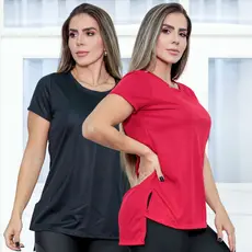 Camisa Mullet Feminina Tapa Bumbum Dry Fit Seca Rápido Fitness Academia Treinos Conforto Moda Verão