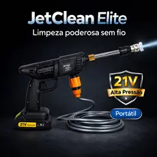 Lavadora Alta Pressao Portatil Recarregavel 21v Preto Sem Fio Compacta Versatil