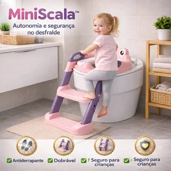 Assento Redutor Infantil Banheiro Seguro Confortavel Antiderrapante Rosa