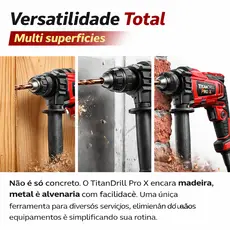 Martelete Perfurador Compacto Potente 600W 127V Ferramenta Alta Performance