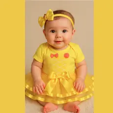 Body Bebê mesversario Menina A Bela e A Fera Temático+Laço+Tule