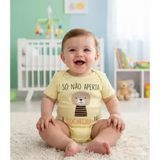 Body Bebê so não aperta minha bochecha