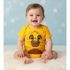 Body de Bebe Temático Simba Rei Leão Mêsversário Fantasia