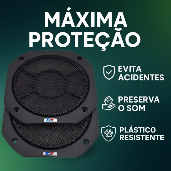 Tela Alto Falante 6 Polegadas Classica Par Grade Proteção Automotiva Hexagonal Retro Plastico Carro