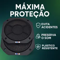 Tela Alto Falante 6 Polegadas Classica Par Grade Proteção Automotiva Hexagonal Retro Plastico Carro