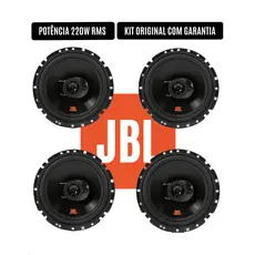 JBL Kit 4 Alto Falantes Triaxial 6 Polegadas 220W RMS Fácil Flex 6TRFX55 Original Som Automotivo